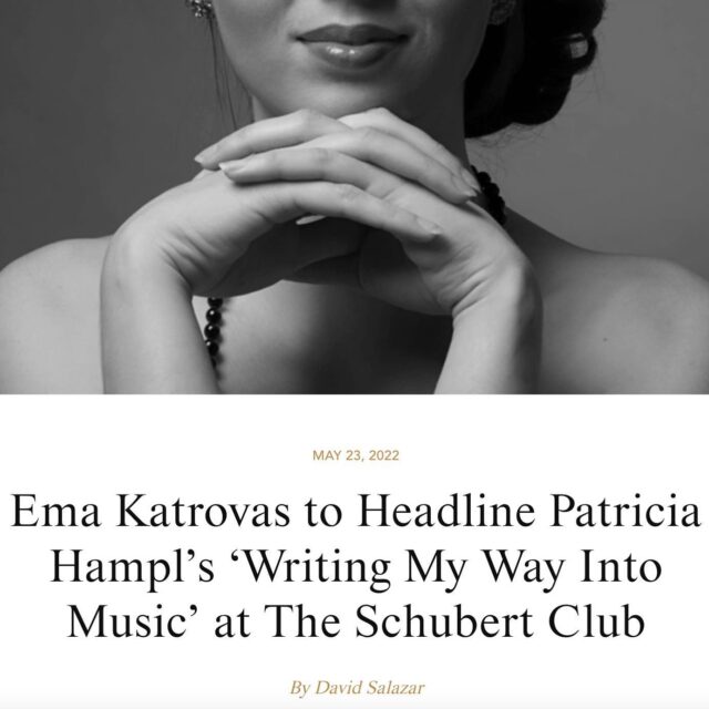 So I guess it’s official - next May, my intellectual/adoptive aunt Patricia Hampl - one of my favorite writers and favorite people - will be presenting a kind of musical reading called “My Life in Music” with the @schubertclub It’s an honor to be included in this wonderful program - which I will not so much be headlining as interjecting with Czech songs and arias. Thank you @operawire and David Salazar for the feature in your wonderful Indie Opera section! Looking forward to next spring.